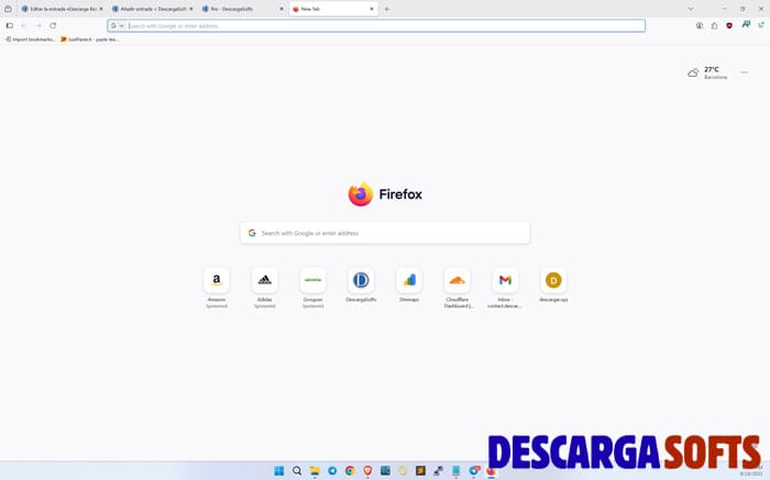 Capturas de pantalla de Firefox Portable Capturas de pantalla de Firefox Portable