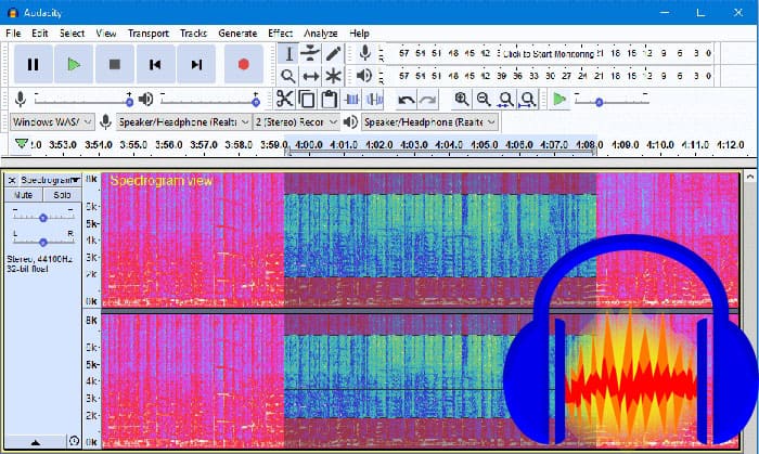 Interfaz de Audacity 3