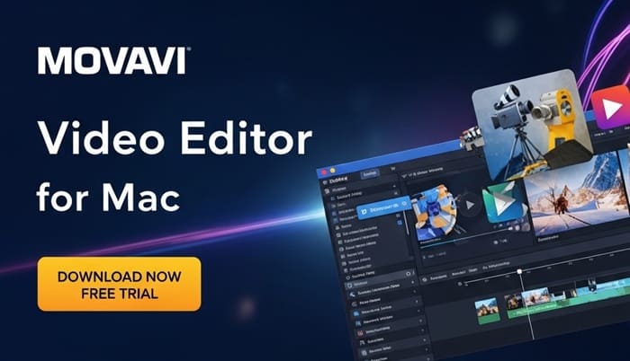 Video Editor Movavi para Mac banner