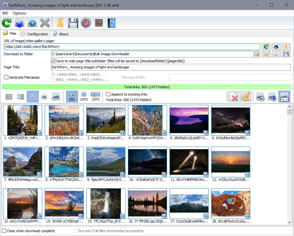 Captura de pantalla Bulk Image Downloader Captura de pantalla Bulk Image Downloader
