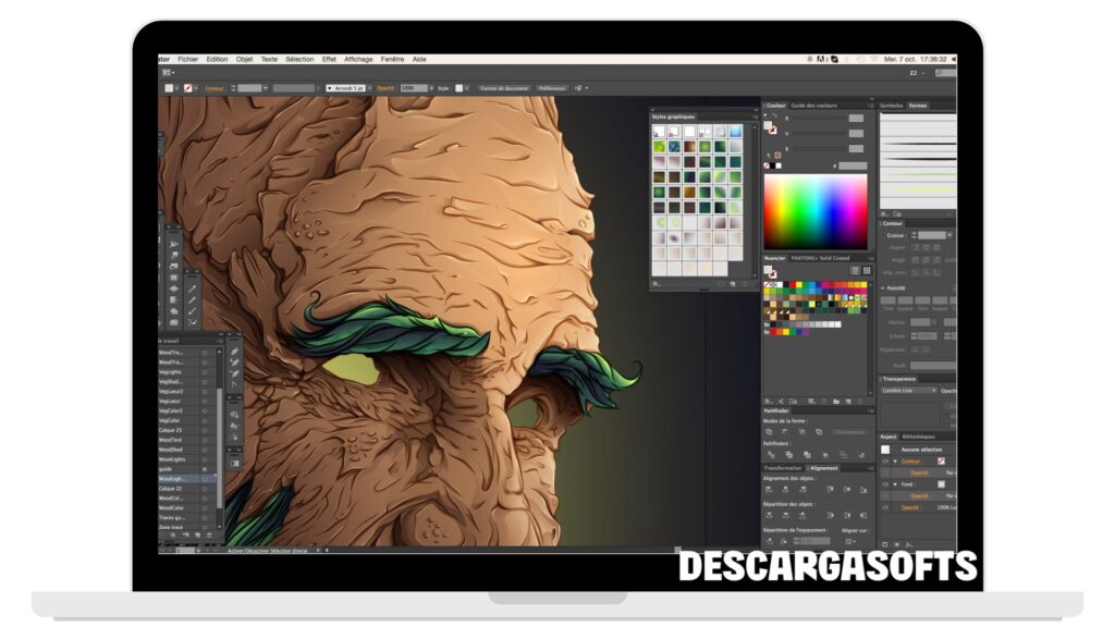 Captura de pantalla de Adobe Illustrator 2