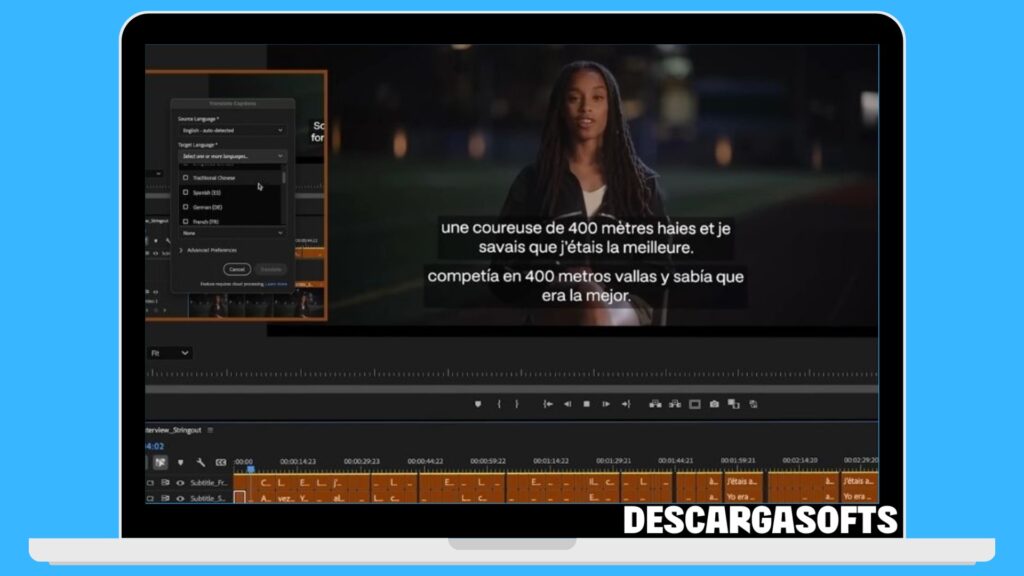 Captura de pantalla de Adobe Premiere Pro 1