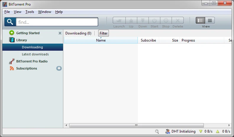 Captura de pantalla de BitTorrent Pro 1