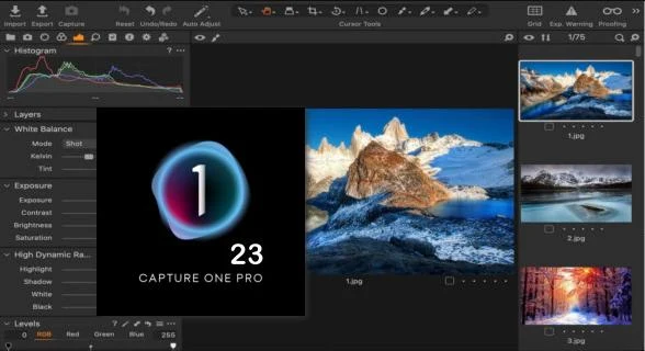 Captura de pantalla de Capture One Pro Captura de pantalla de Capture One Pro