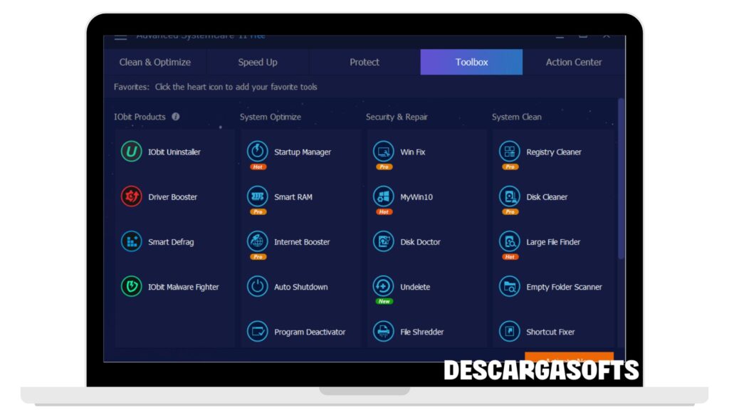 Captura de pantalla de IObit Advanced SystemCare Pro 2
