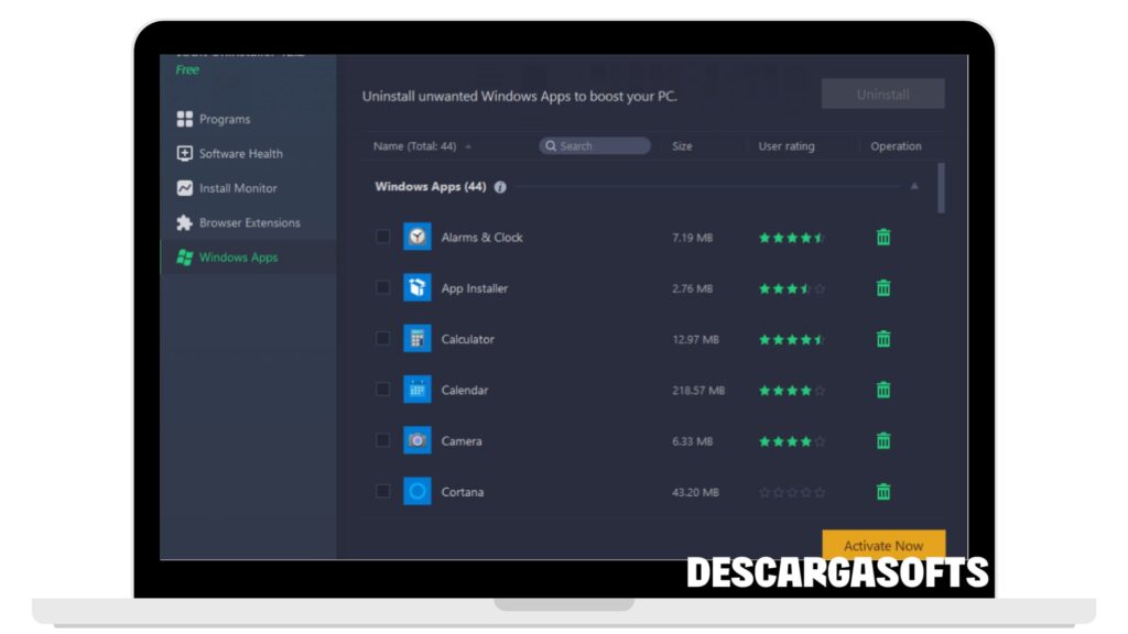 Captura de pantalla de IObit Uninstaller Pro 2