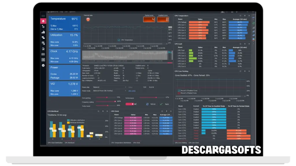 Captura de pantalla de Quick CPU Pro 2