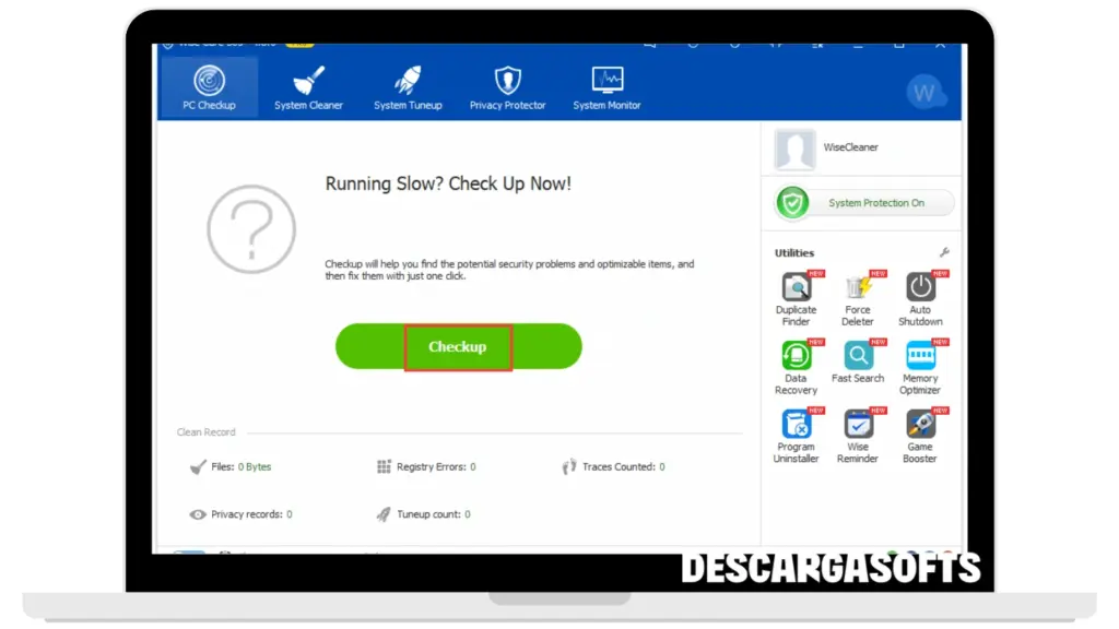 Captura de pantalla de Wise Care 365 Pro 1 Captura de pantalla de Wise Care 365 Pro 1