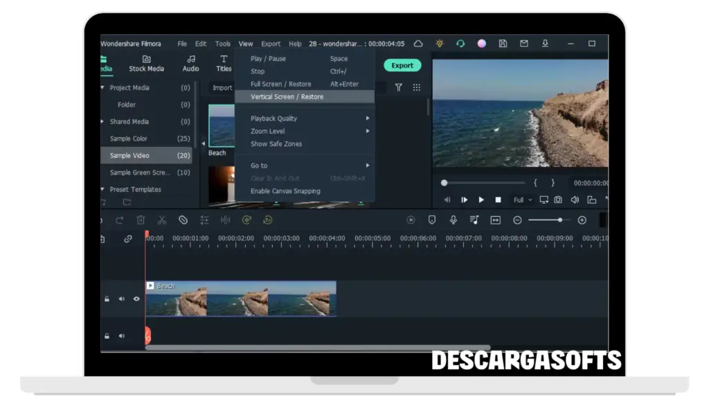 Captura de pantalla de Wondershare Filmora 2 Captura de pantalla de Wondershare Filmora 2
