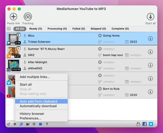 MediaHuman YouTube to MP3 Converter ScreenShot MediaHuman YouTube to MP3 Converter ScreenShot
