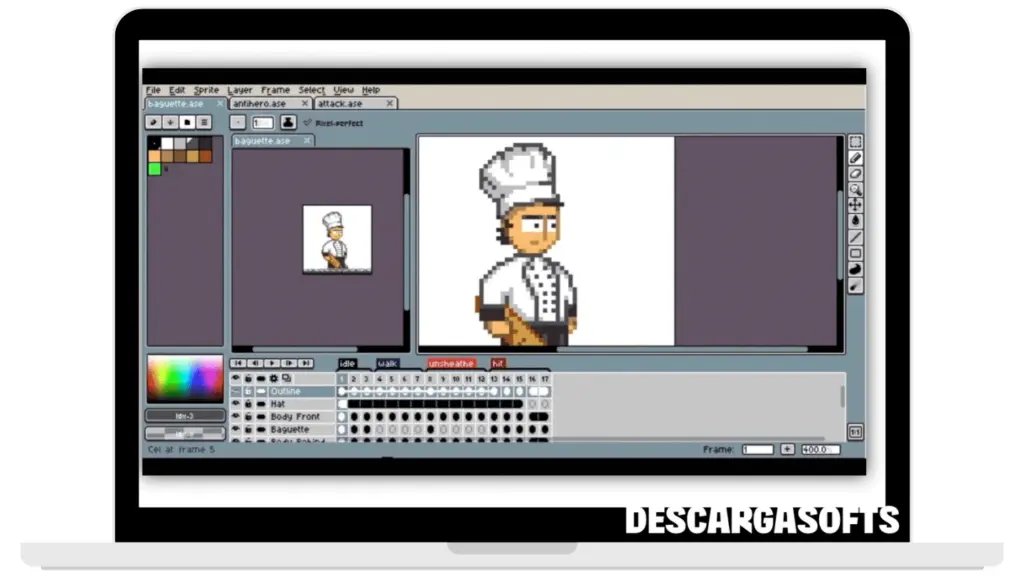 Captura de Pantalla de Aseprite Pixel Art Tool 2 Captura de Pantalla de Aseprite Pixel Art Tool 2