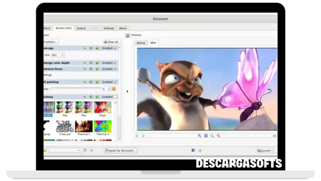 Captura de Pantalla de XnConvert Comercial 1 Captura de Pantalla de XnConvert Comercial 1