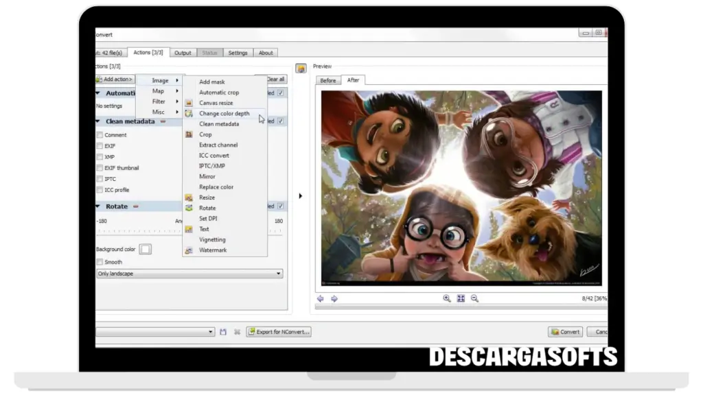 Captura de Pantalla de XnConvert Comercial 2 Captura de Pantalla de XnConvert Comercial 2