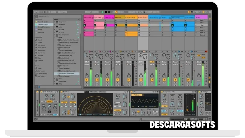 Captura de pantalla de Ableton Live Suite 2