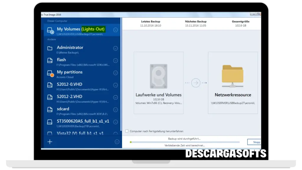 Captura de pantalla de Acronis True Image 1