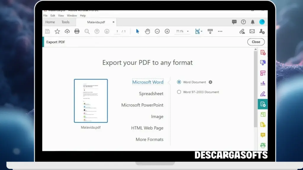 Captura de pantalla de Adobe Acrobat Pro DC 1 Captura de pantalla de Adobe Acrobat Pro DC 1