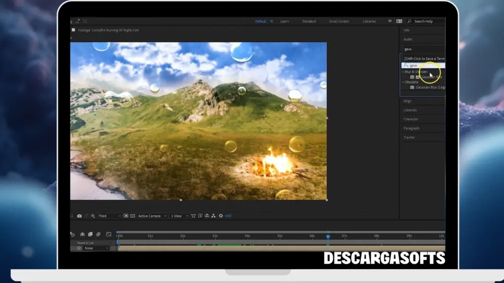 Captura de pantalla de Adobe After Effects 1 Captura de pantalla de Adobe After Effects 1