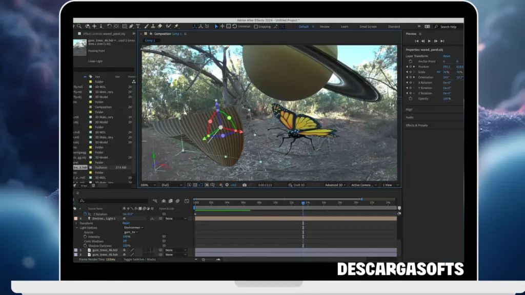 Captura de pantalla de Adobe After Effects 2 Captura de pantalla de Adobe After Effects 2