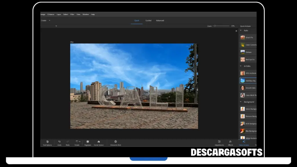 Captura de pantalla de Adobe Photoshop Elements 1