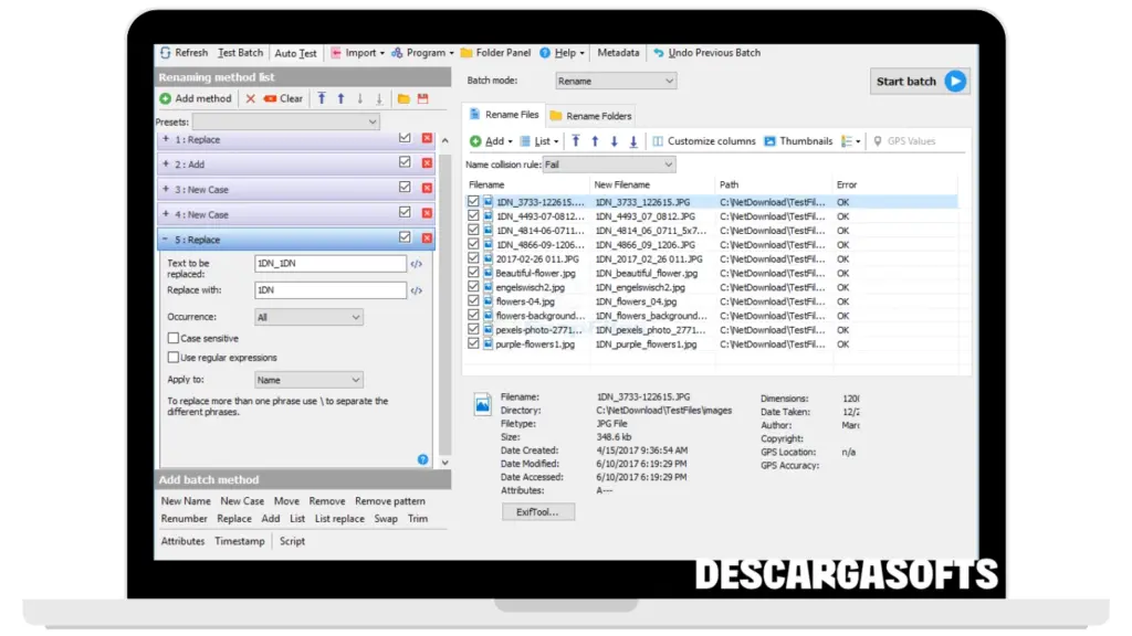 Captura de pantalla de Advanced Renamer Commercial 2
