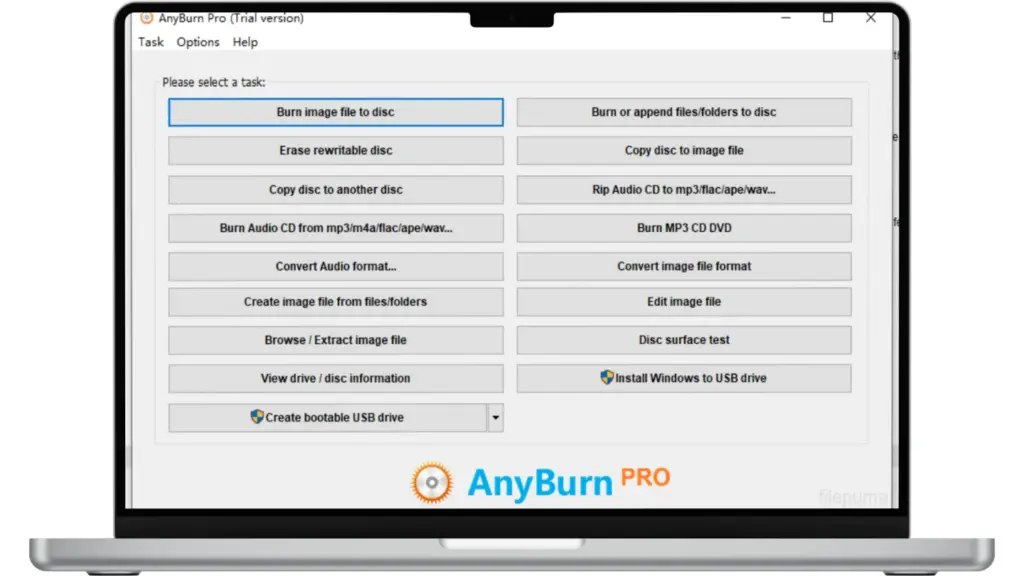 Captura de pantalla de AnyBurn Pro 1