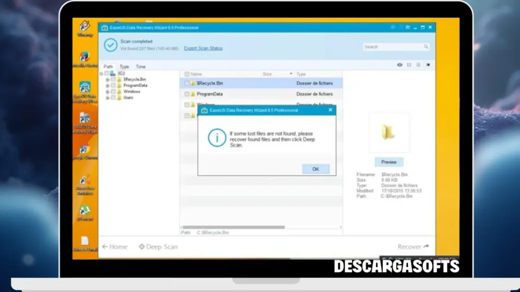 Captura de pantalla de EaseUS Data Recovery Wizard 1