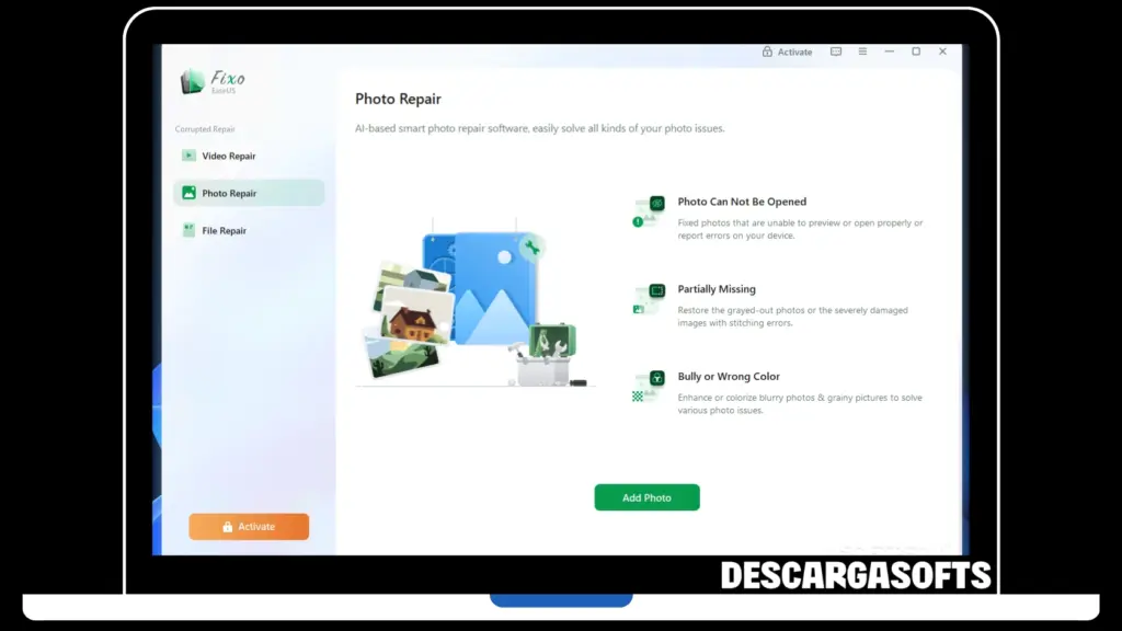 Captura de pantalla de EaseUS Fixo 2 Captura de pantalla de EaseUS Fixo 2