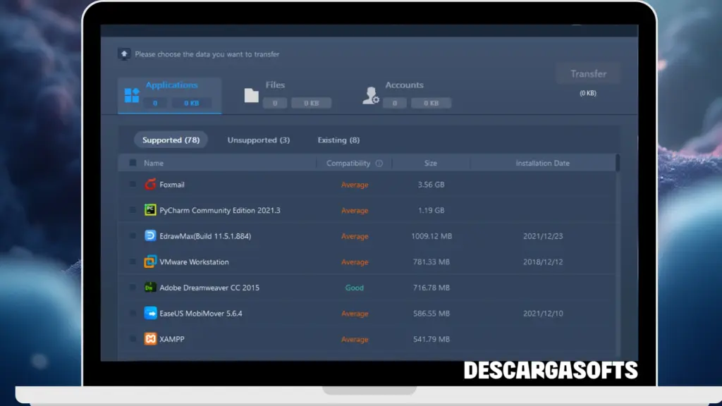 Captura de pantalla de EaseUS Todo PCTrans 1 Captura de pantalla de EaseUS Todo PCTrans 1