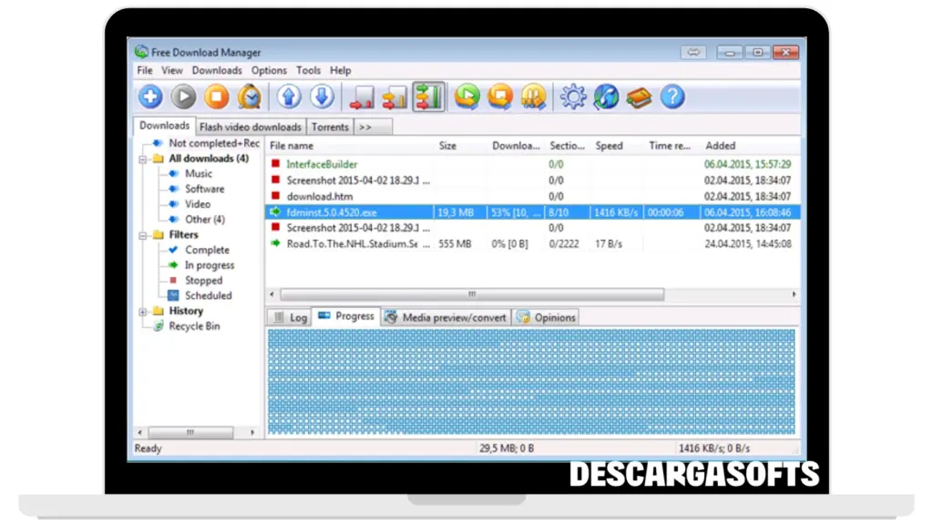 Captura de pantalla de Free Download Manager FDM 2 Captura de pantalla de Free Download Manager FDM 2