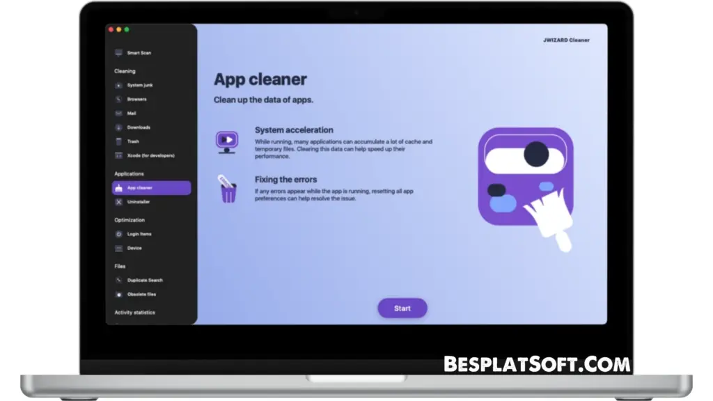 Captura de pantalla de JWIZARD Cleaner 1 Captura de pantalla de JWIZARD Cleaner 1