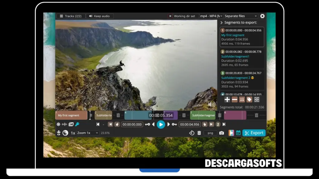 Captura de pantalla de LosslessCut 1