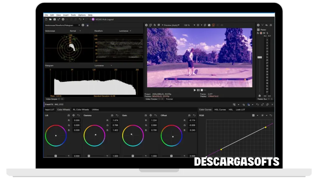 Captura de pantalla de MAGIX VEGAS Pro 1 Captura de pantalla de MAGIX VEGAS Pro 1