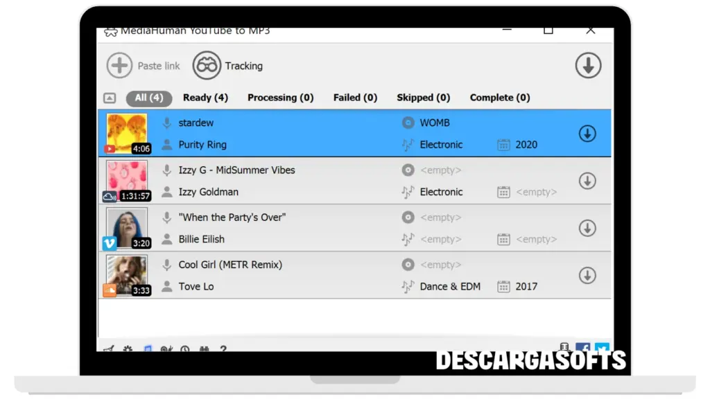 Captura de pantalla de MediaHuman YouTube Downloader 1
