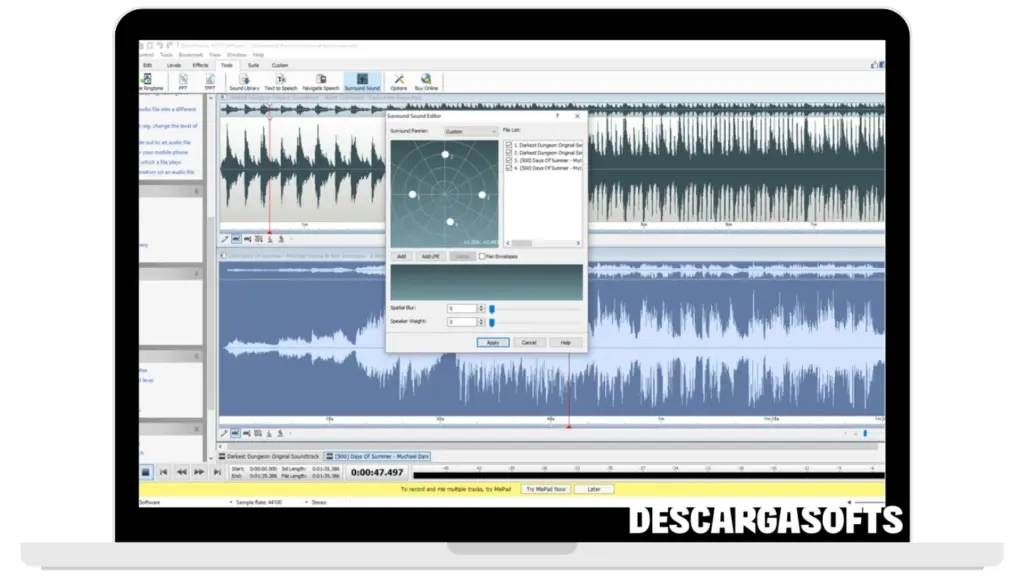 Captura de pantalla de NCH WavePad Masters Edition 1