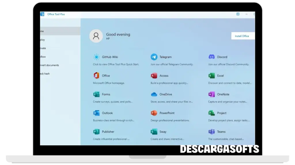 Captura de pantalla de Office Tool Plus 2 Captura de pantalla de Office Tool Plus 2