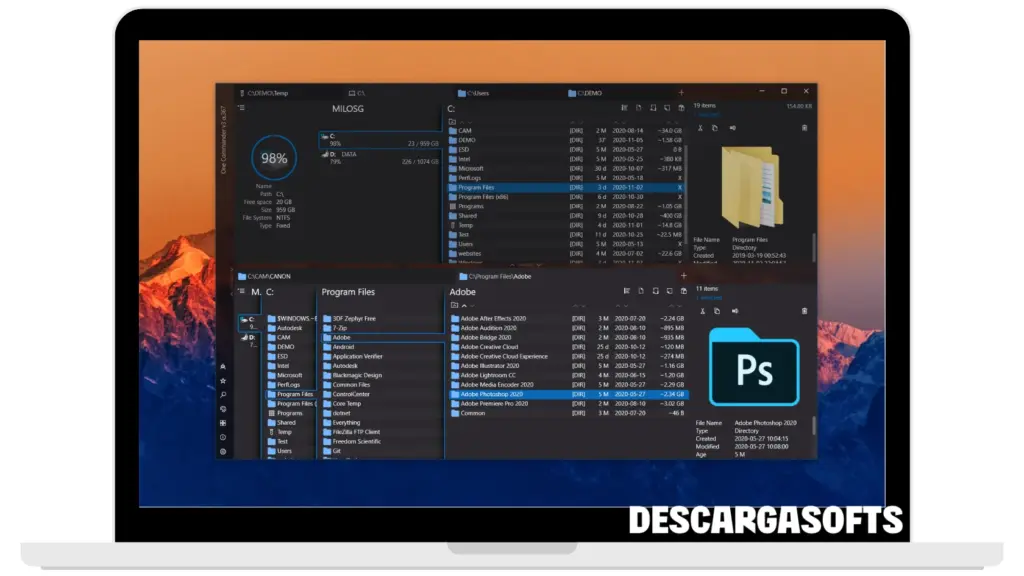 Captura de pantalla de OneCommander Pro 1