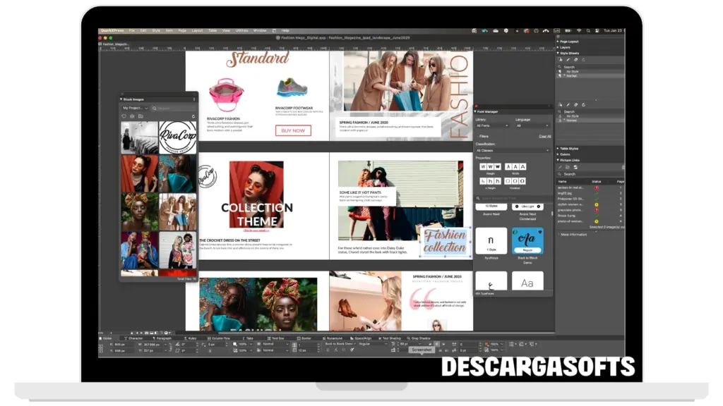 Captura de pantalla de QuarkXPress 1 Captura de pantalla de QuarkXPress 1