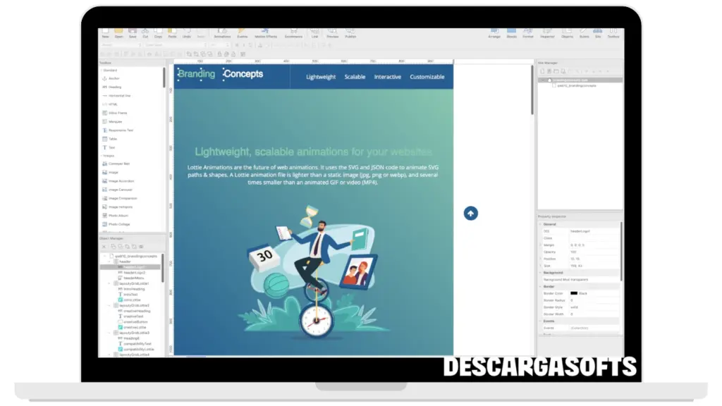 Captura de pantalla de Quick n Easy Web Builder 1