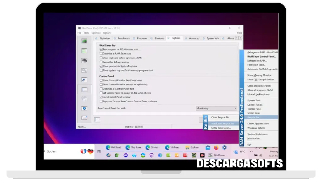 Captura de pantalla de RAM Saver Professional 2 Captura de pantalla de RAM Saver Professional 2