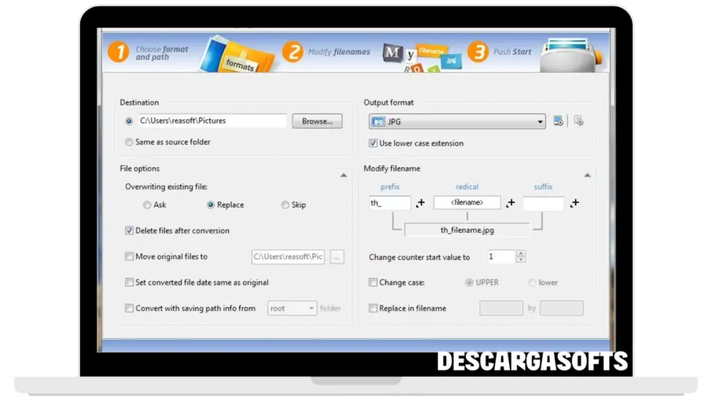 Captura de pantalla de ReaConverter Pro 1
