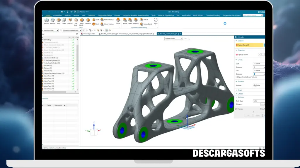 Captura de pantalla de Siemens NX 2