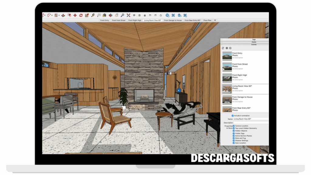 Captura de pantalla de SketchUp Pro 1 Captura de pantalla de SketchUp Pro 1