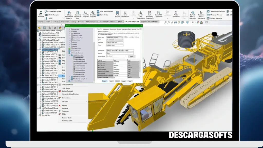 Captura de pantalla de SolidWorks 2