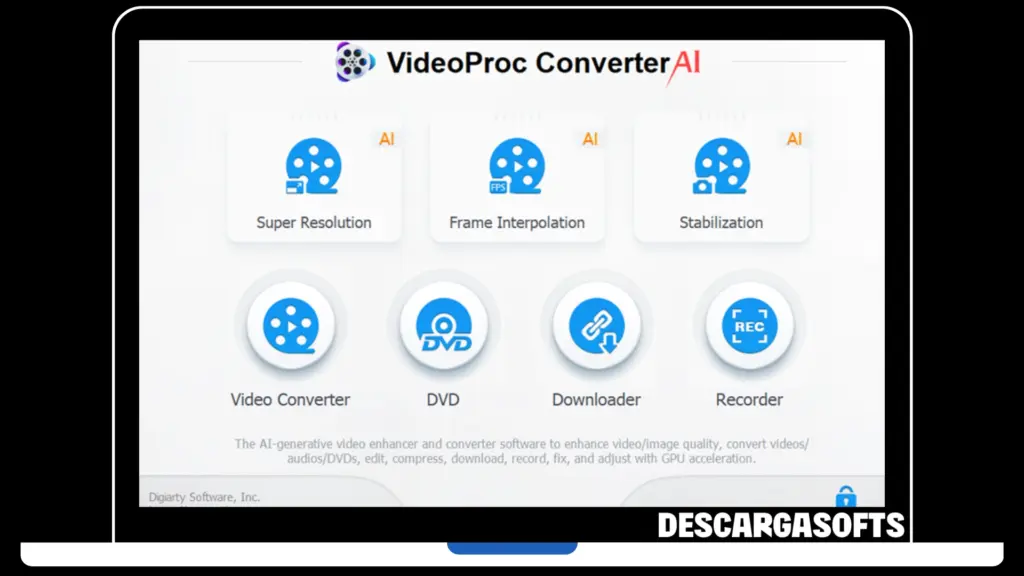 Captura de pantalla de VideoProc Converter AI 1 Captura de pantalla de VideoProc Converter AI 1