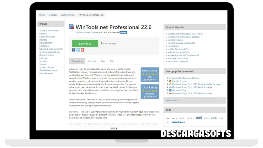 Captura de pantalla de WinTools.net 2 Captura de pantalla de WinTools.net 2