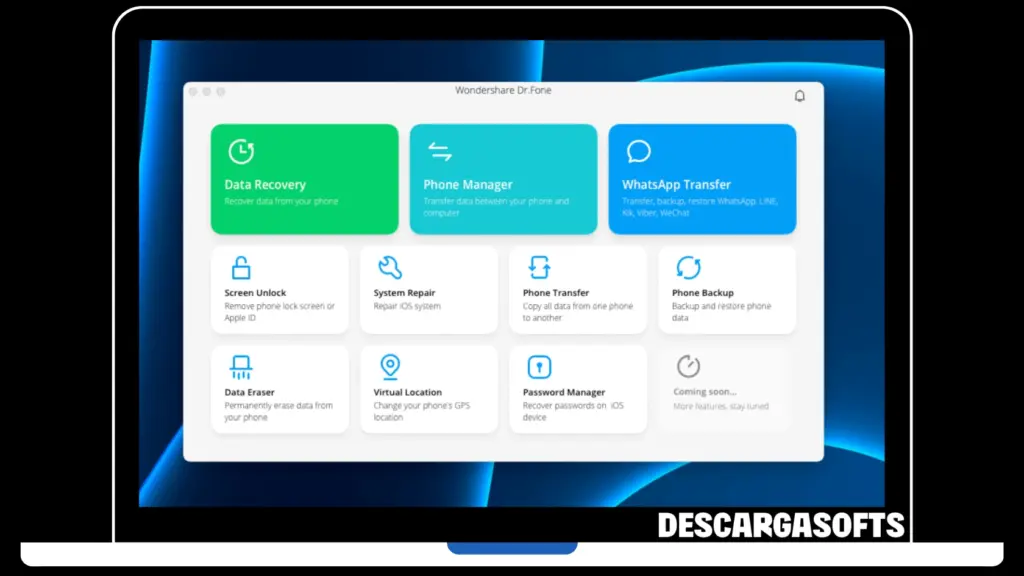 Captura de pantalla de Wondershare Dr.Fone toolkit for iOS and Android 2