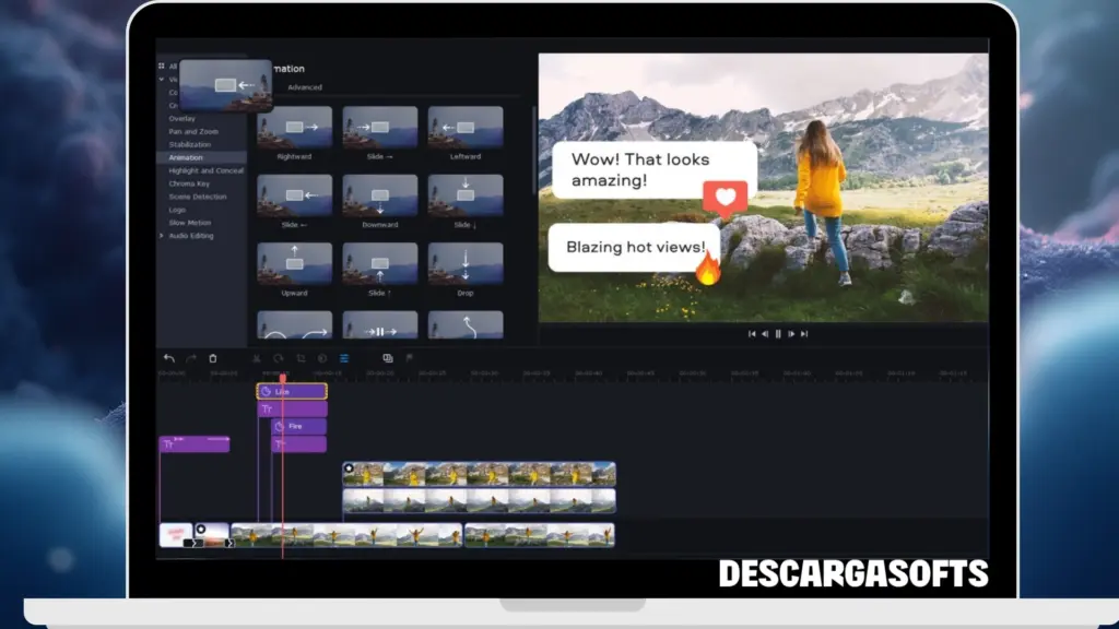 Captura de pantalla de Movavi Video Editor Plus 2