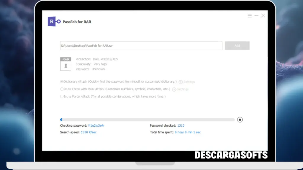 Captura de pantalla de PassFab for RAR 1 Captura de pantalla de PassFab for RAR 1