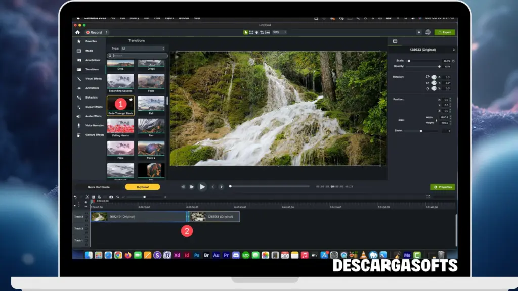 Captura de pantalla de TechSmith Camtasia 1